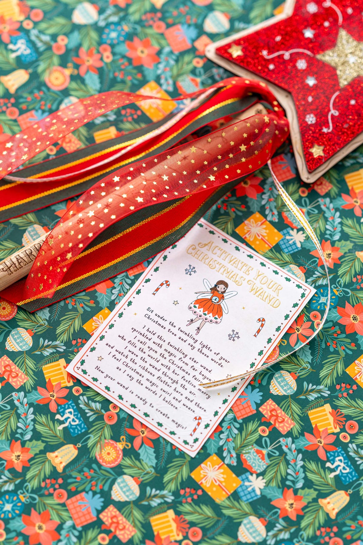 Personalised Christmas Wand - Jolly Ruby