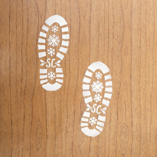 Santa, Reindeer and Elf Footprint Stencil Pack