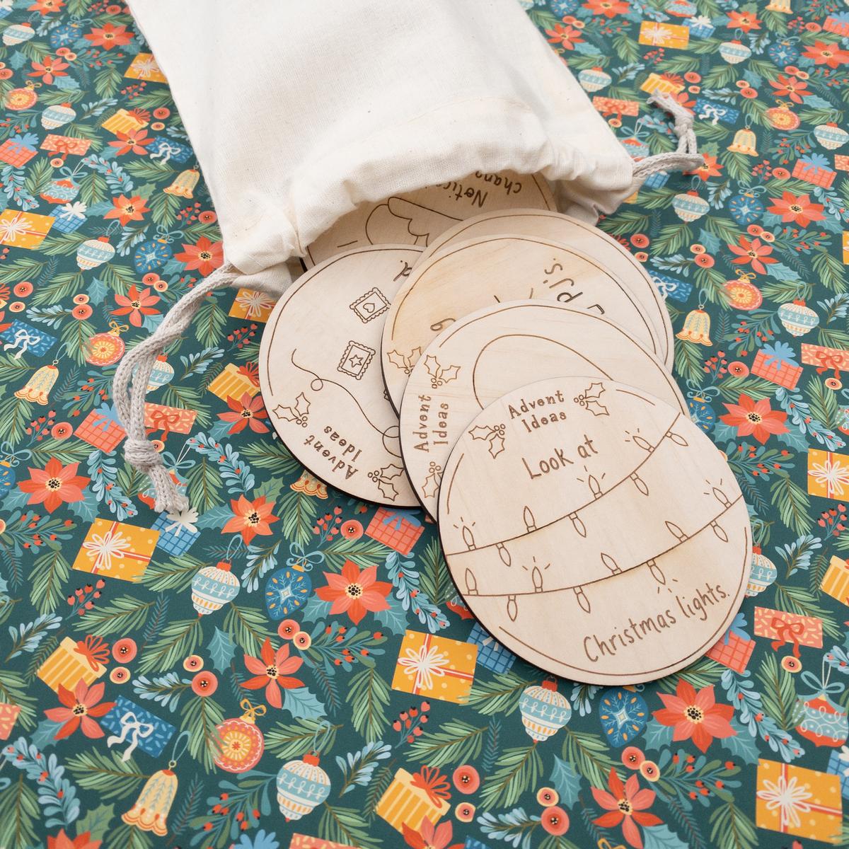 Advent Idea Wooden Discs