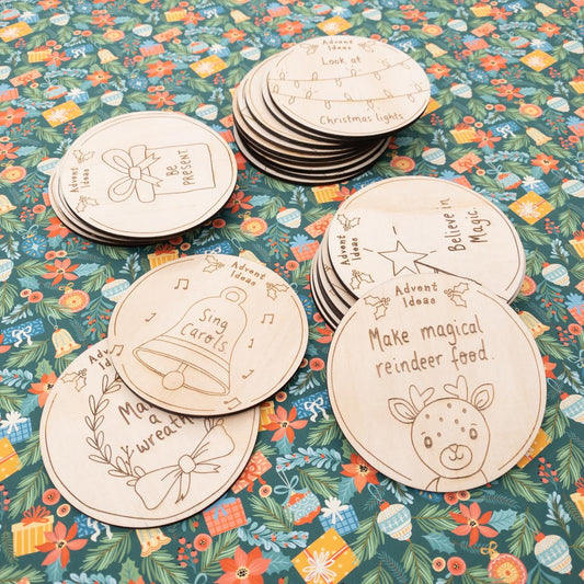 Advent Idea Wooden Discs