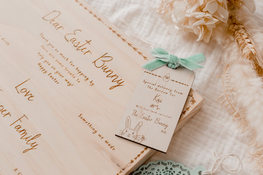 Easter Basket Special Delivery wooden tag