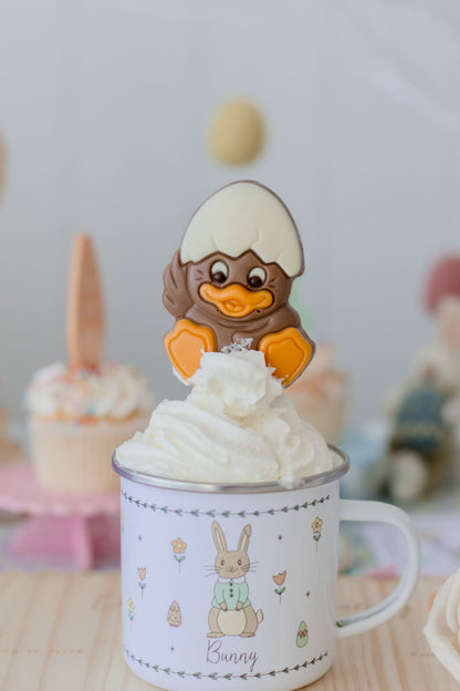 Personalised Easter Enamel Mug - Bunny Script
