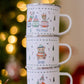 Personalised Christmas Enamel Mug - Festive Block Font