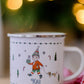 Personalised Christmas Enamel Mug - Festive Block Font