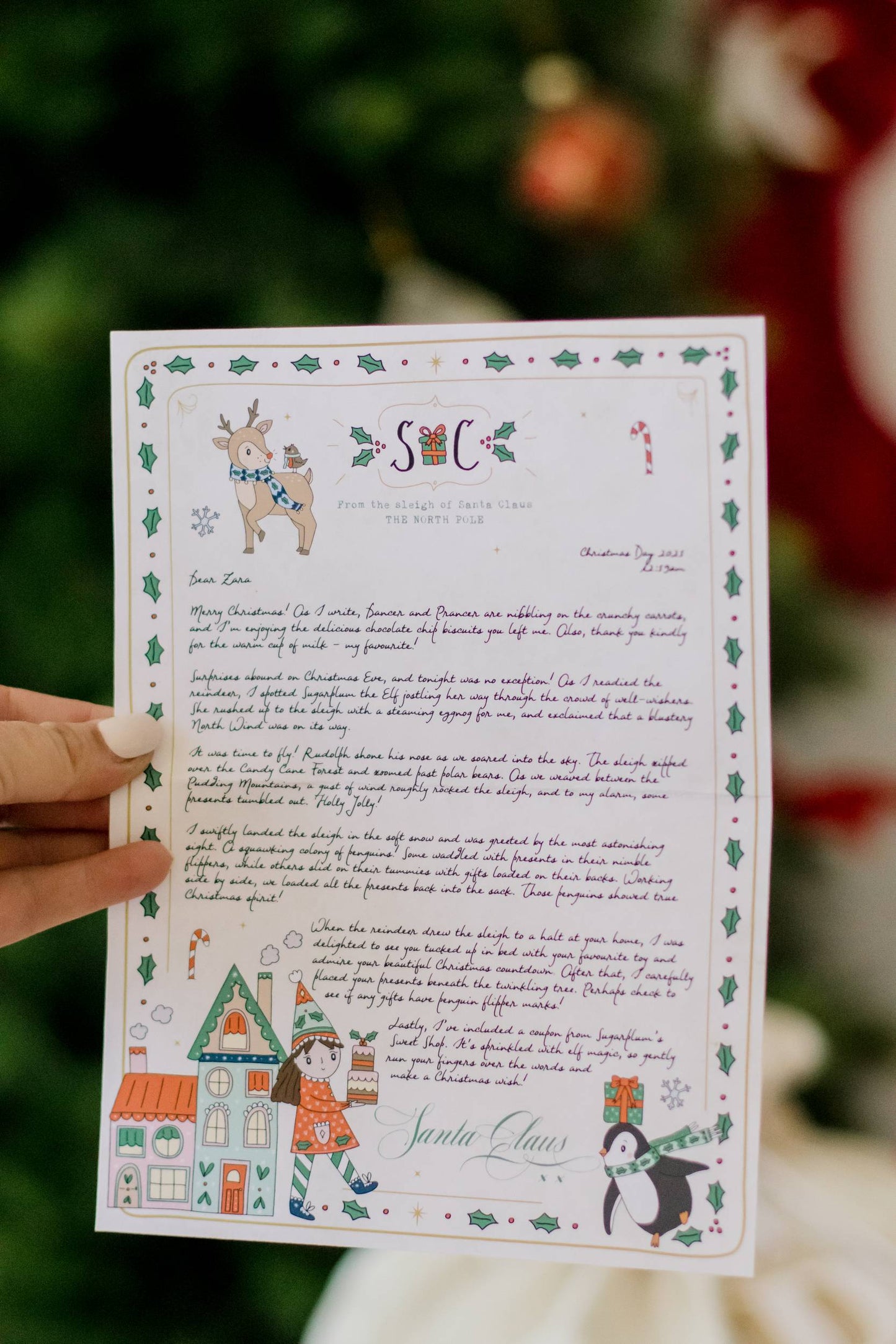 The Illustrated Christmas Morning Santa Letter