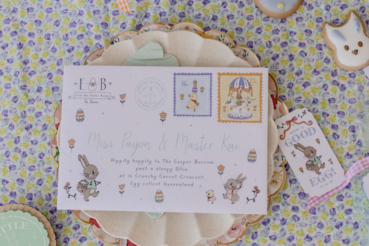 Illustrated Easter Bunny Letter