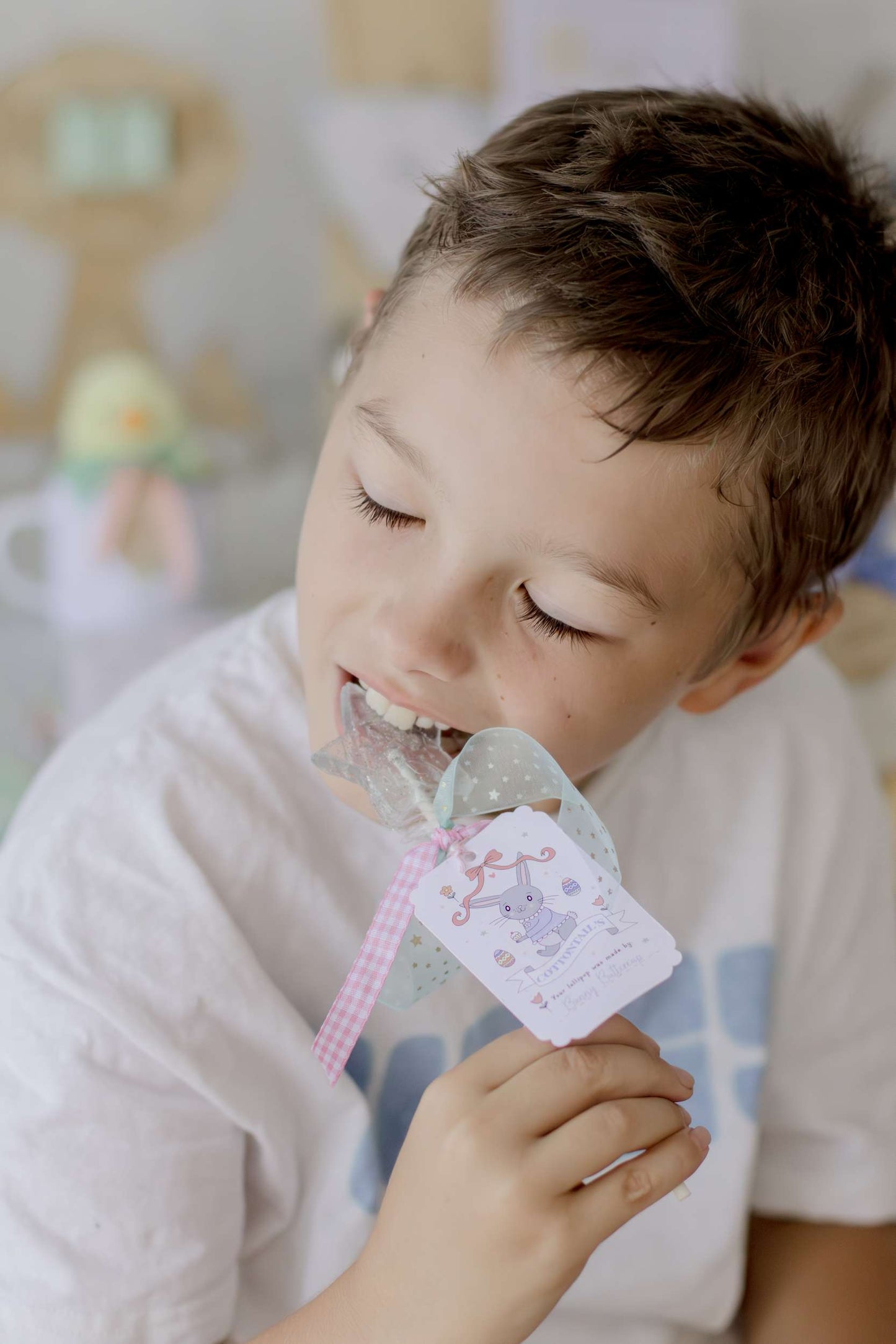 Easter Star Lollipop - Cotton Candy Blue