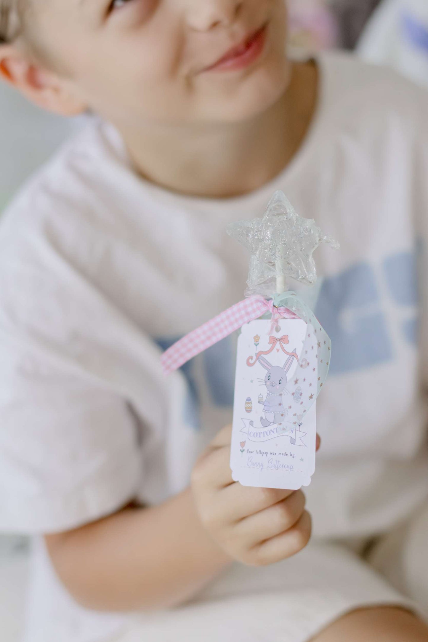 Easter Star Lollipop - Cotton Candy Blue