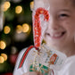 Candy Cane Lollipop - Raspberry Red