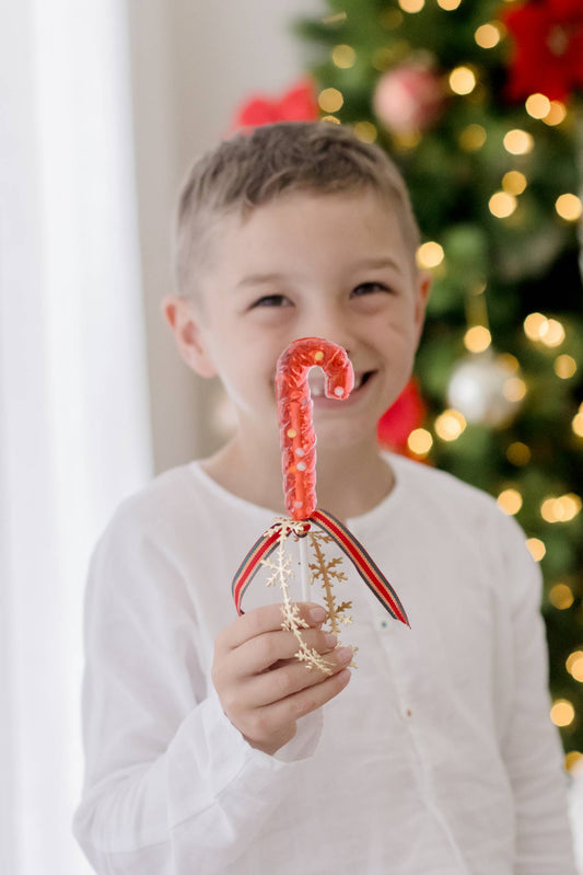 Candy Cane Lollipop - Raspberry Red