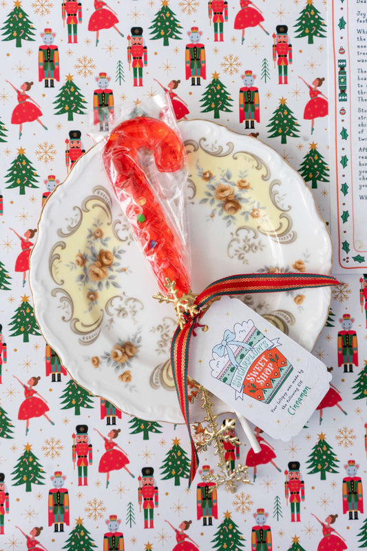 Candy Cane Lollipop - Raspberry Red