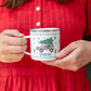 Personalised Christmas Enamel Mug - Festive Block Font
