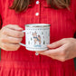 Personalised Christmas Enamel Mug - Festive Block Font