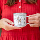 Personalised Christmas Enamel Mug - Tinsel Typeface