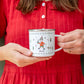 Personalised Christmas Enamel Mug - Tinsel Typeface