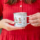 Personalised Christmas Enamel Mug - Festive Block Font