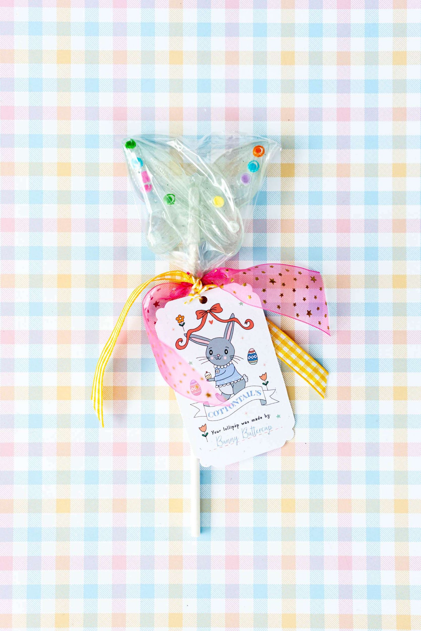Blue Butterfly Lollipop - Cotton Candy Blue