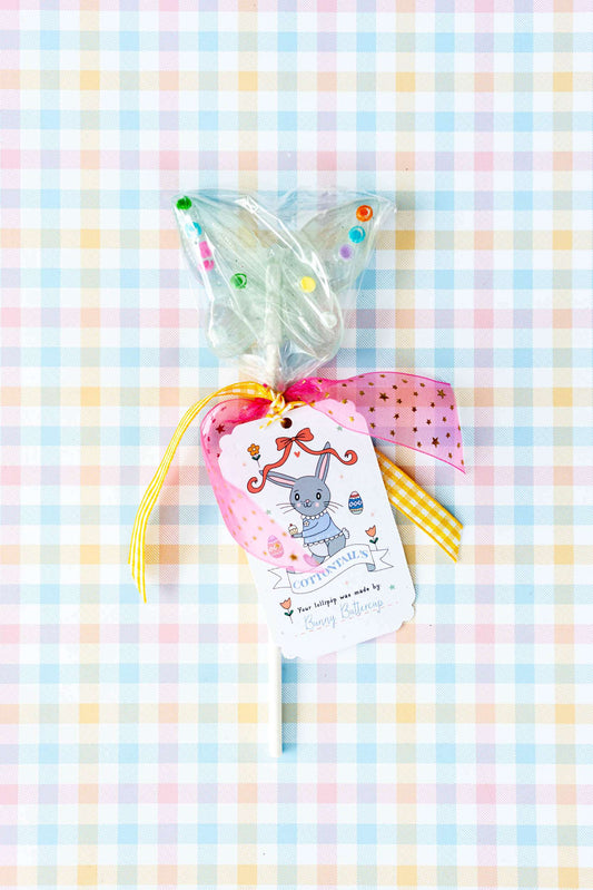 Blue Butterfly Lollipop - Cotton Candy Blue