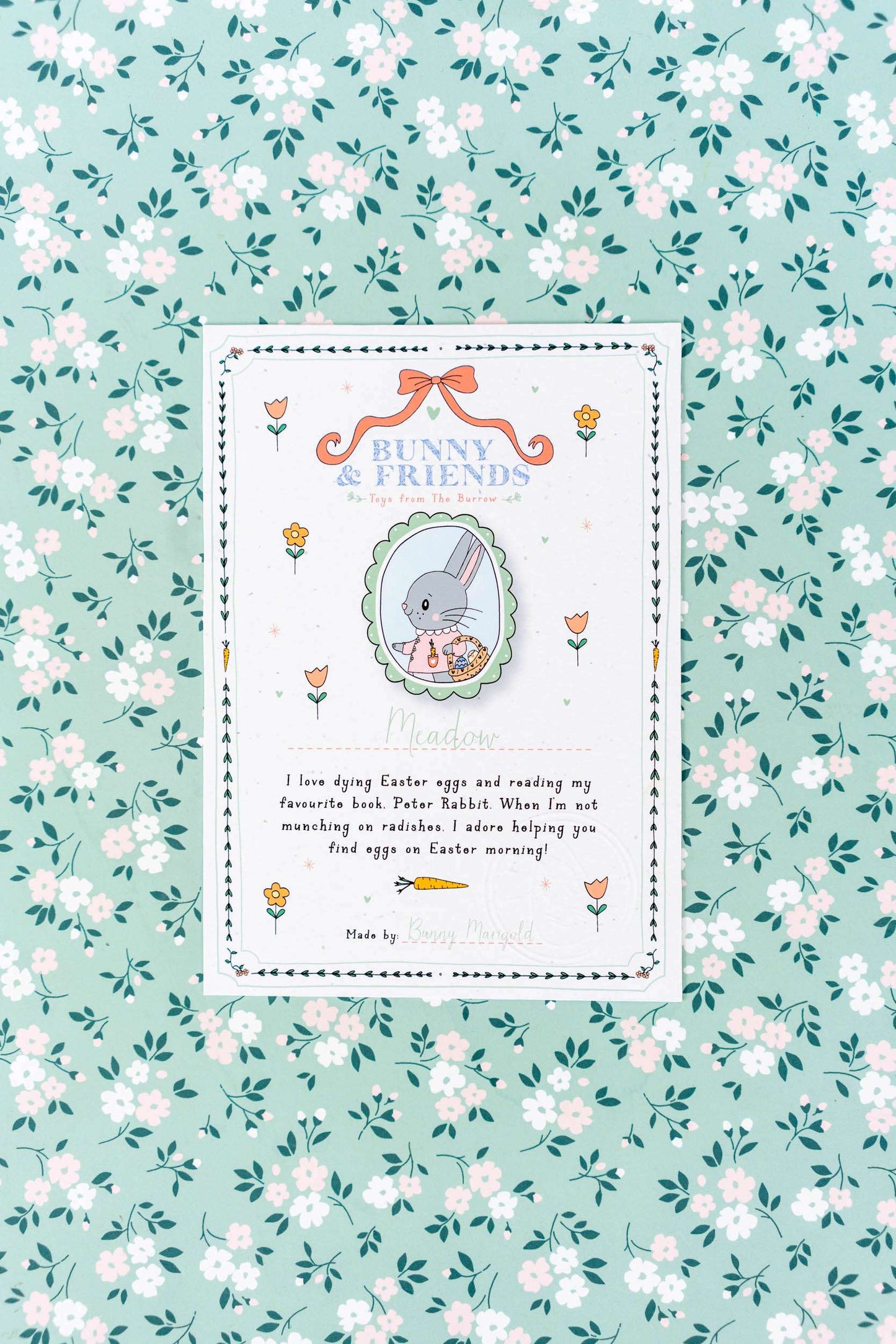 The Burrow Soft Toy Adoption Card