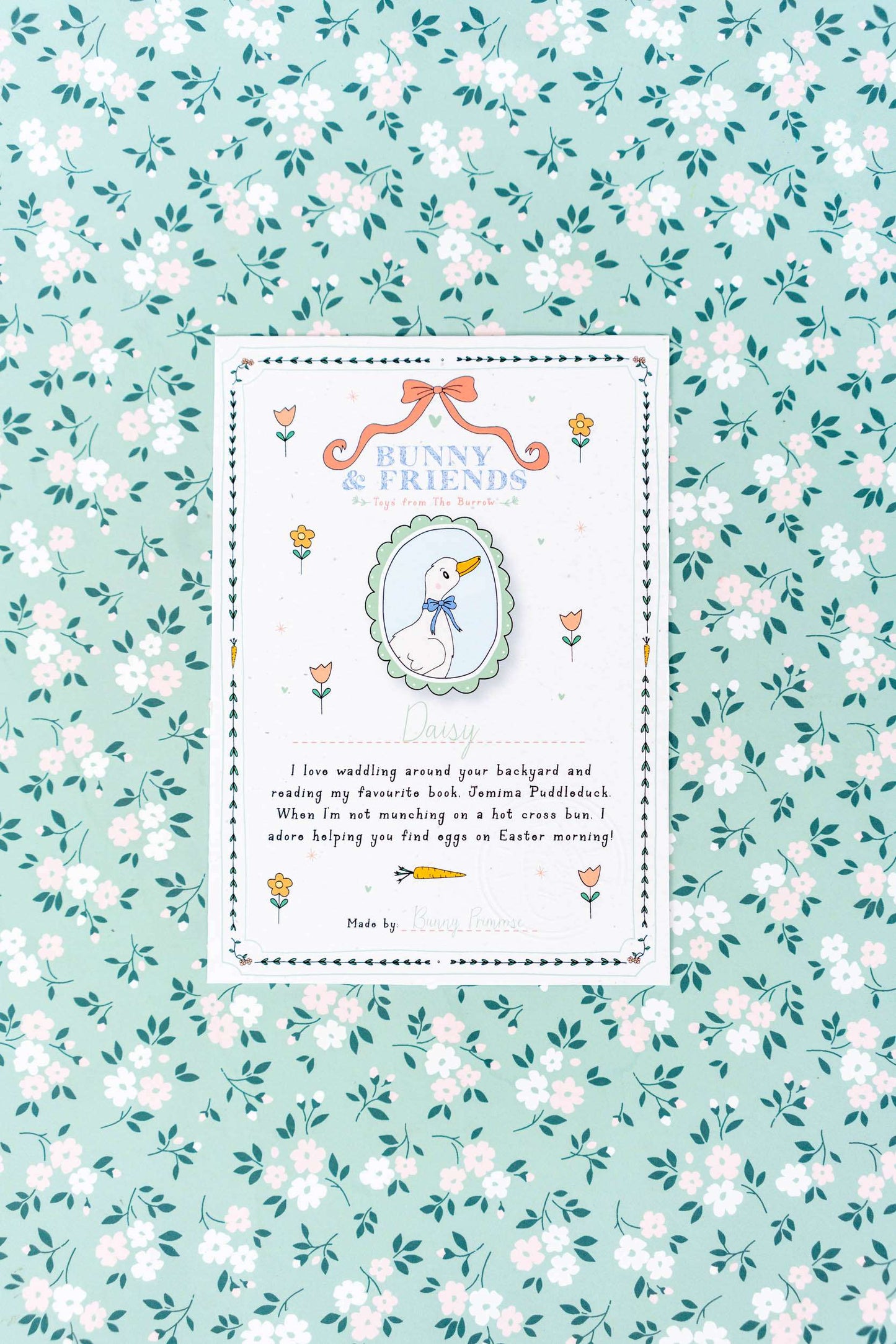 The Burrow Soft Toy Adoption Card