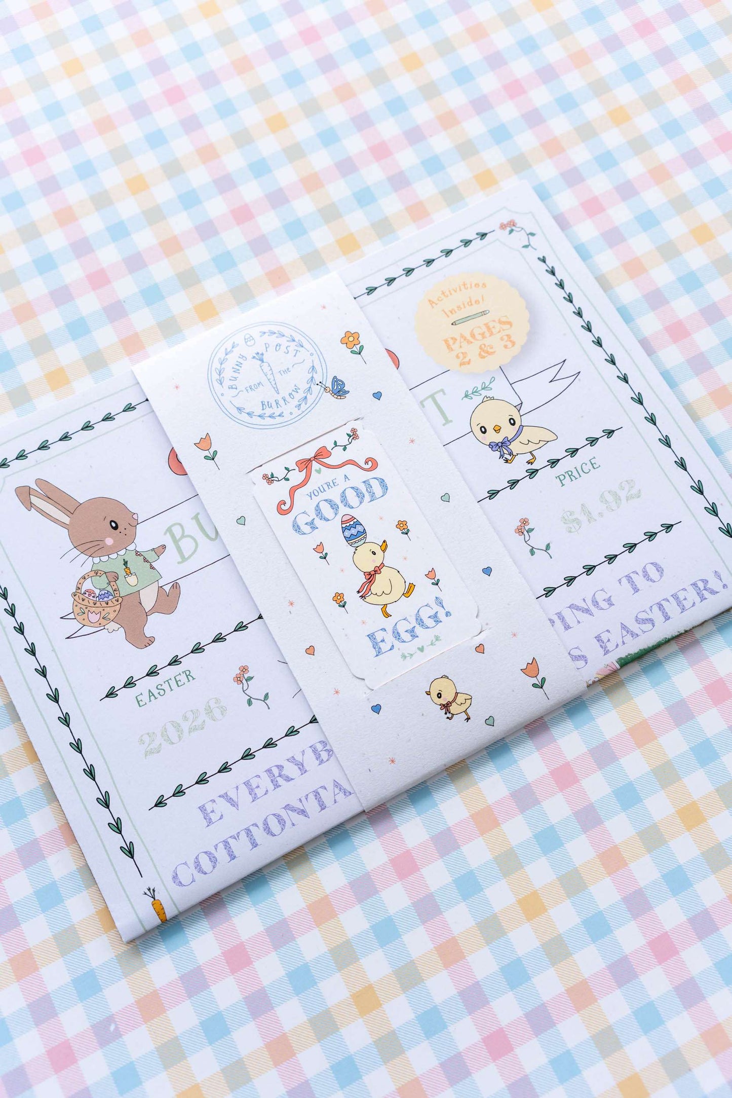 Bunny Post & Pencil Bundle