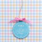 Gingham Bow Scalloped Basket Tag