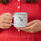 Personalised Christmas Enamel Mug - Tinsel Typeface