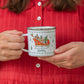 Personalised Christmas Enamel Mug - Festive Block Font