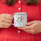 Personalised Christmas Enamel Mug - Tinsel Typeface