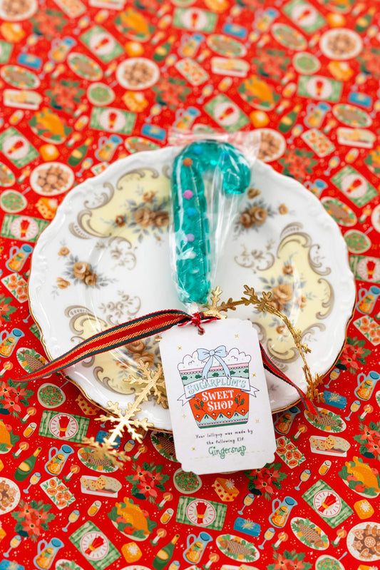 Candy Cane Lollipop - Pineapple Green
