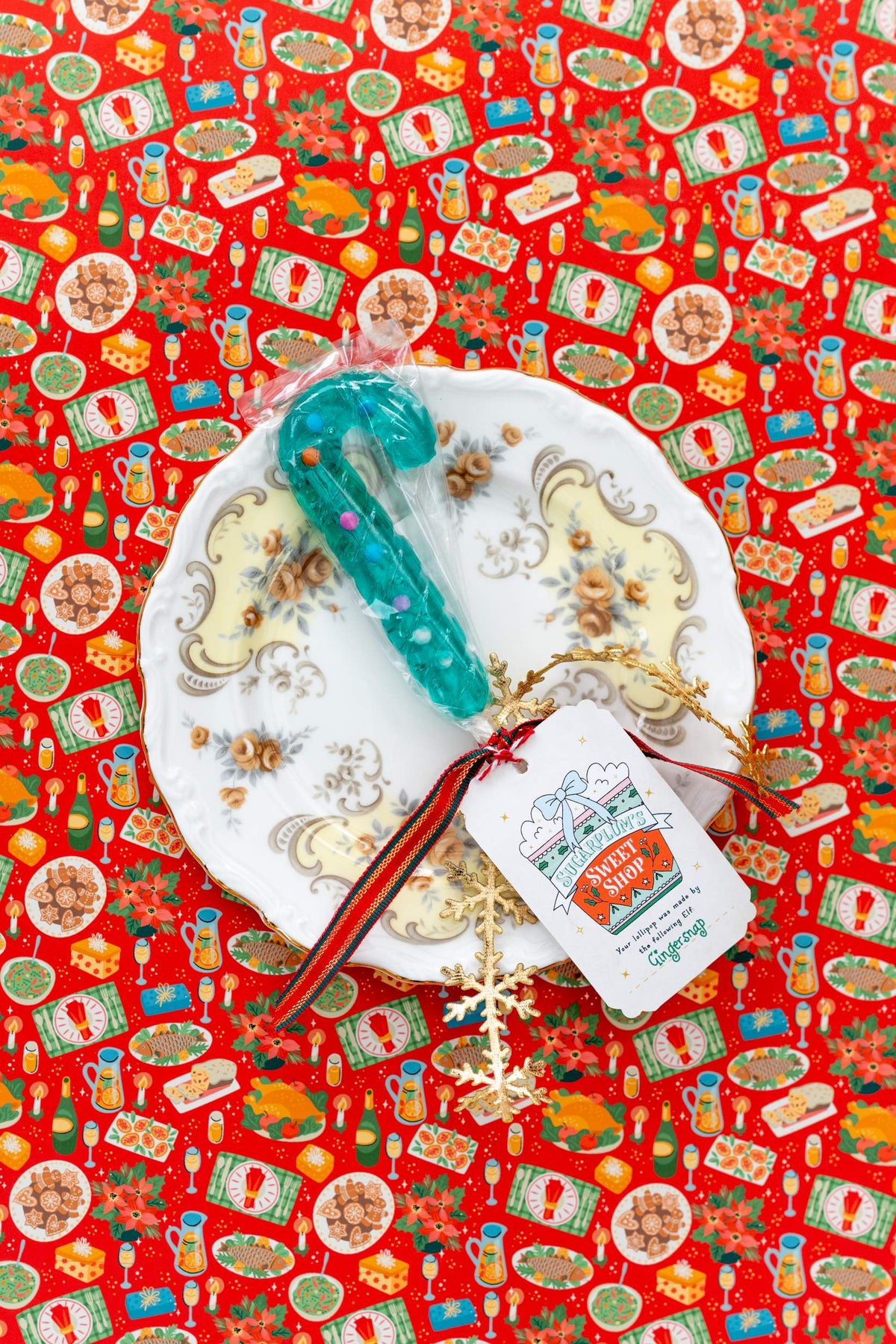 Candy Cane Lollipop - Pineapple Green
