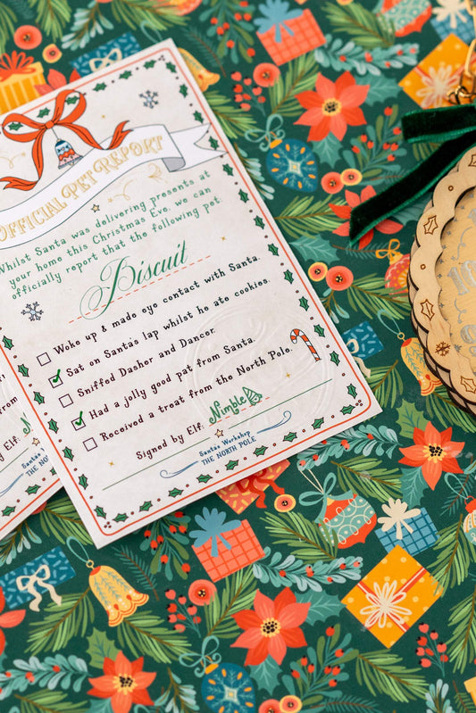 Christmas Eve Pet Report Card