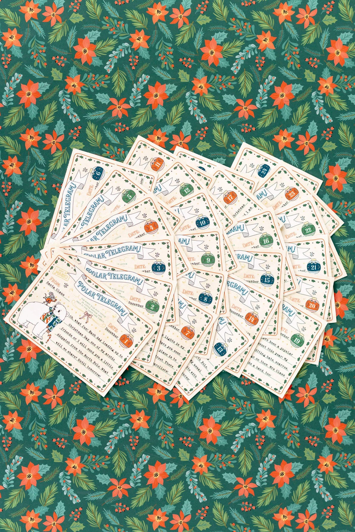 Polar Telegrams for Advent Calendar - Pack of 24