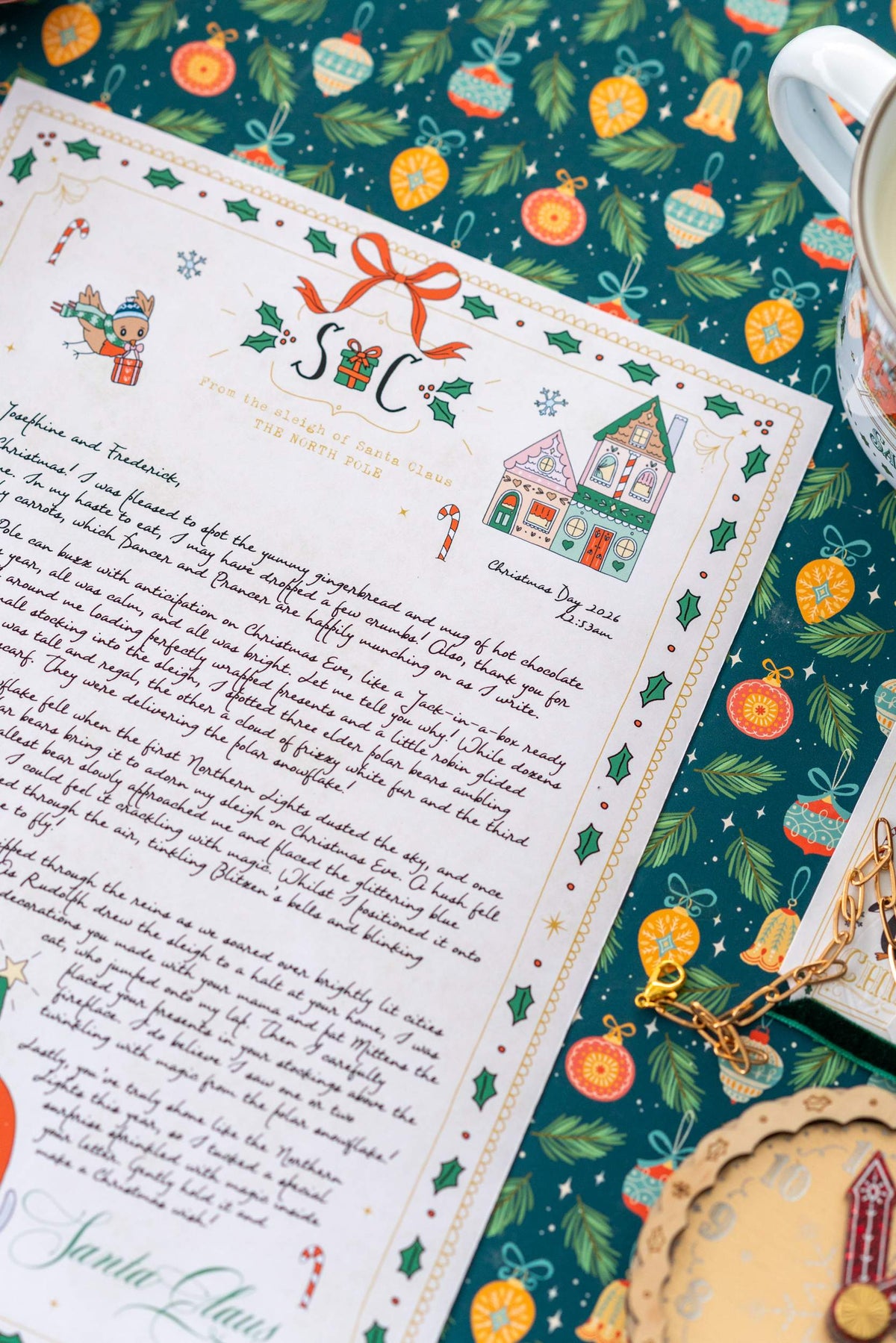 The Illustrated Christmas Morning Santa Letter