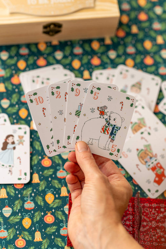 Christmas Snap Game & Go Fish Cards in Keepsake Box