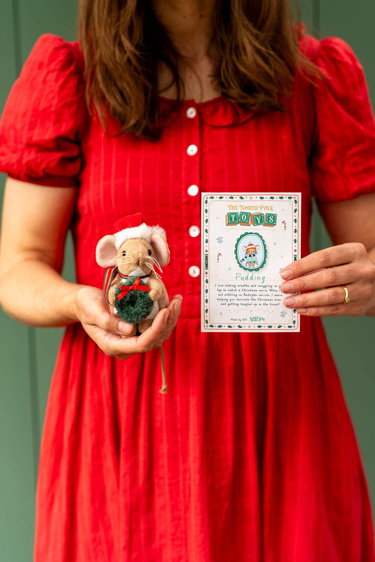 Pudding the Christmas Mouse Soft Toy