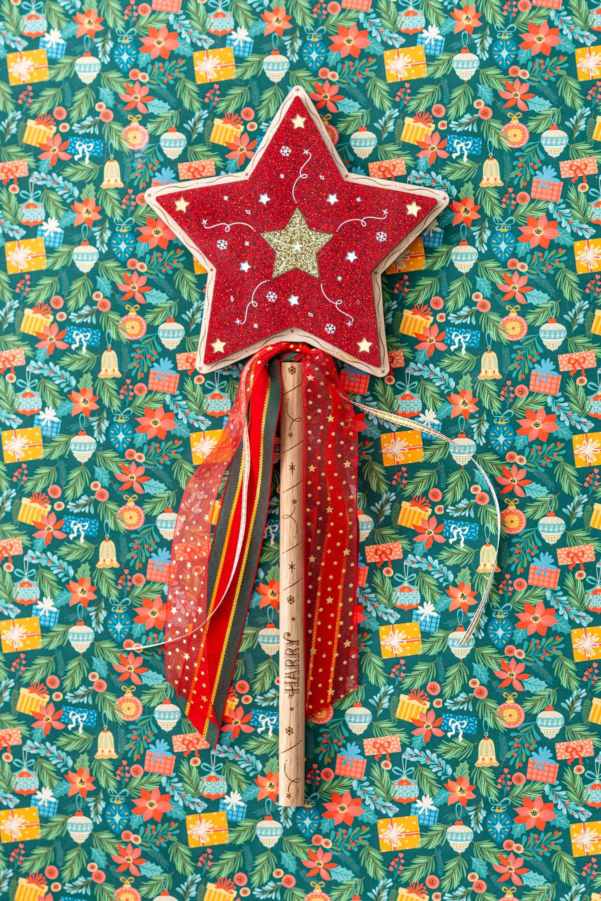 Personalised Christmas Wand - Jolly Ruby