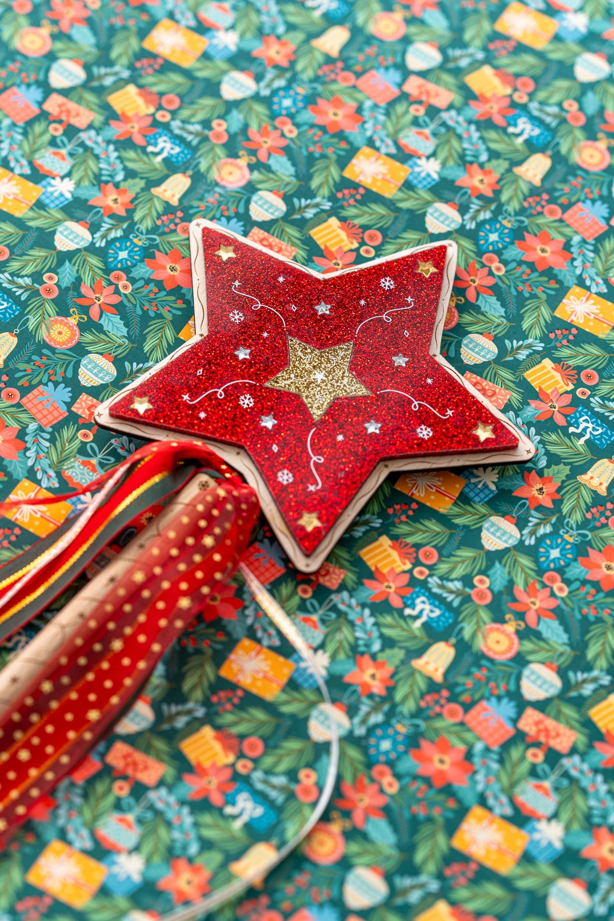 Personalised Christmas Wand - Jolly Ruby