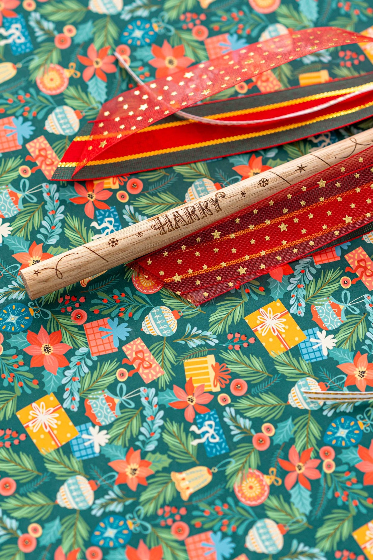 Personalised Christmas Wand - Jolly Ruby