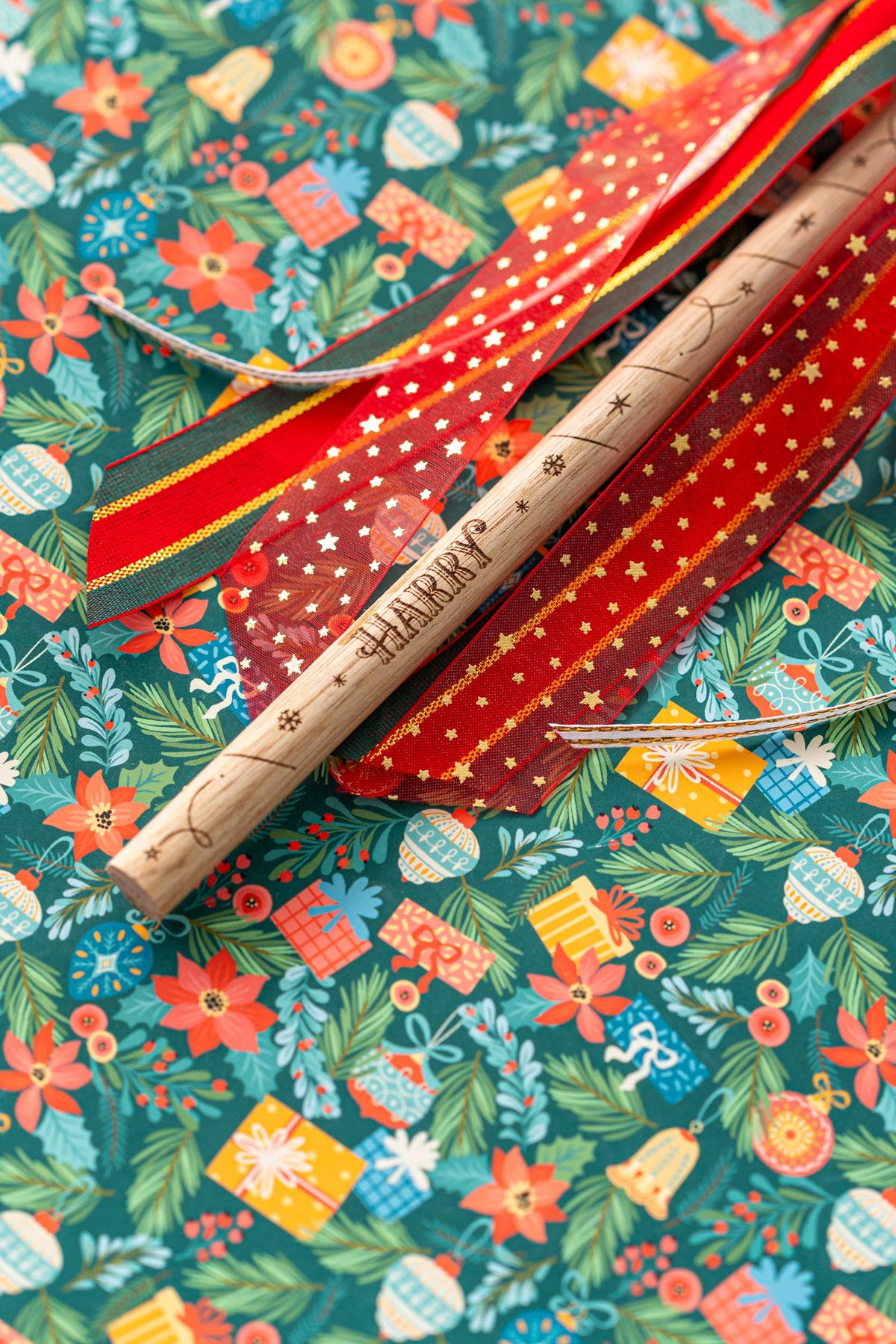Personalised Christmas Wand - Merry Emerald