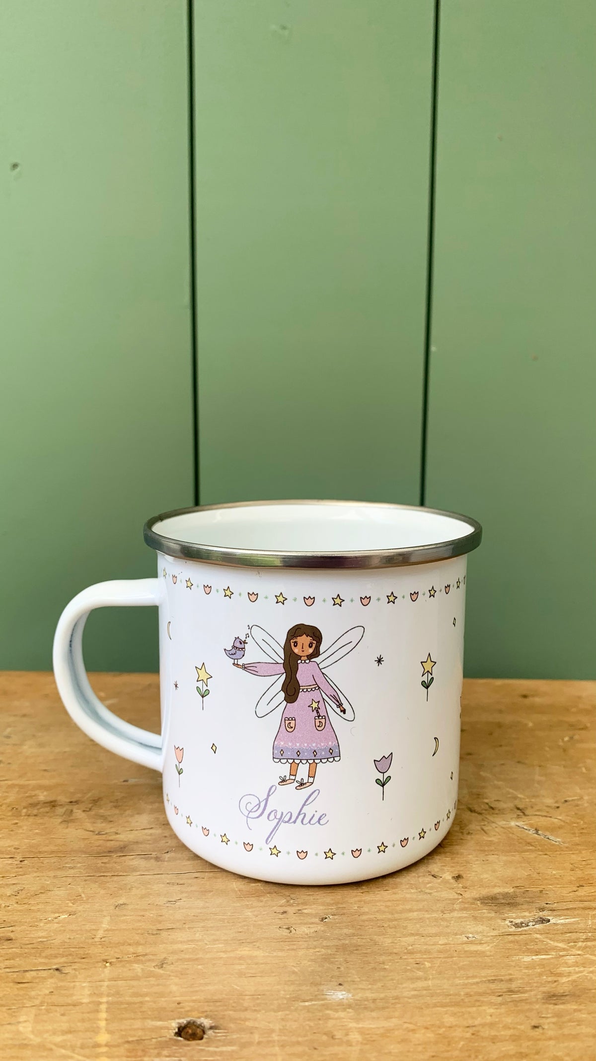 Personalised Fairy Enamel Mug