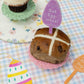 Easter Cupcake & Hot Cross Bun toppers - Pack of 5